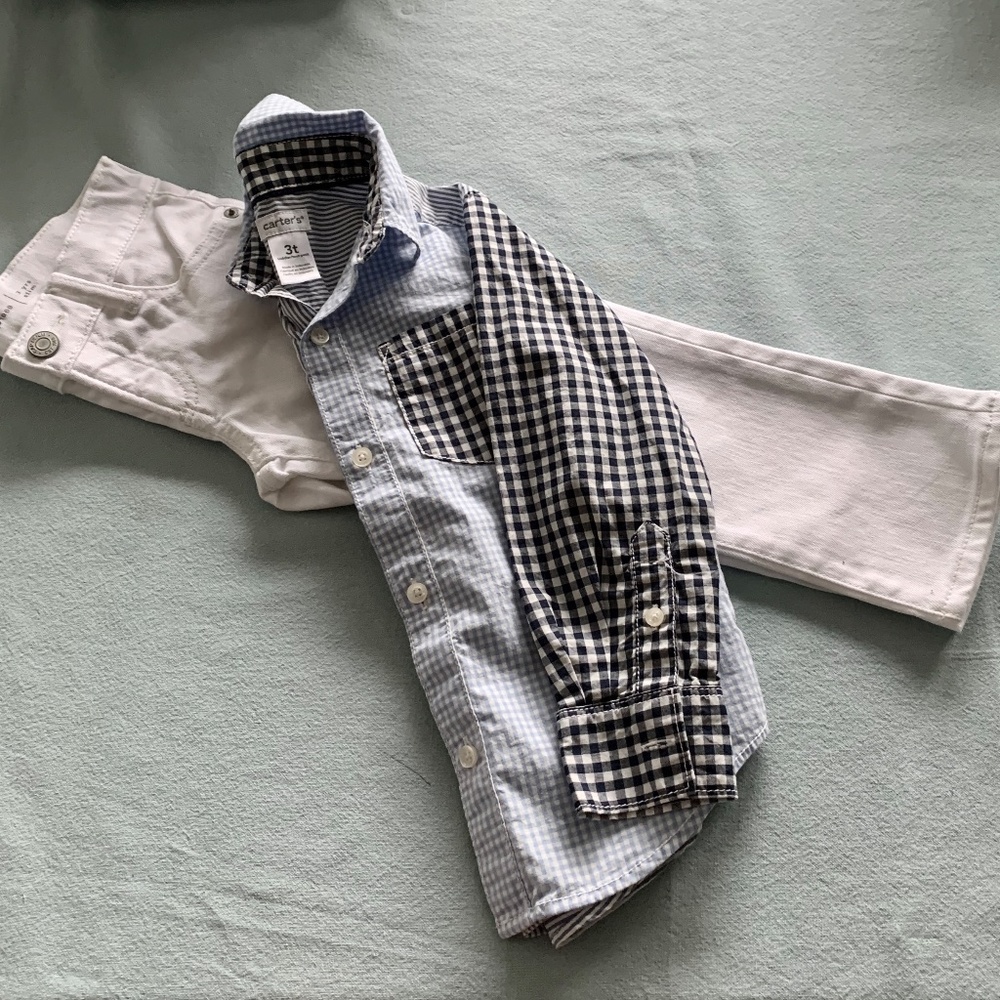 ☃️ LIL PREP - GAP SLIM JEANS AND BUTTON SHIRT BOYS